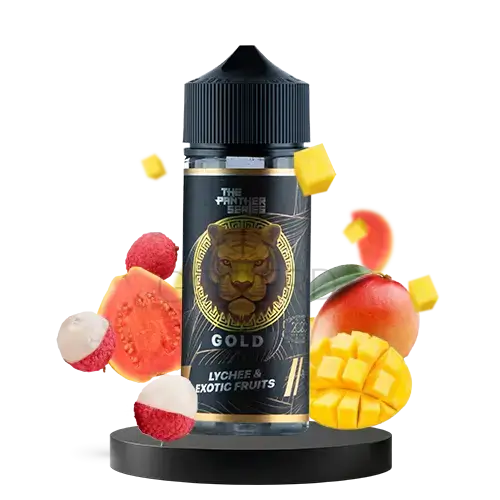 خرید جویس لیچی انبه گوآوا (120میل) DR.VAPES PANTHER GOLD