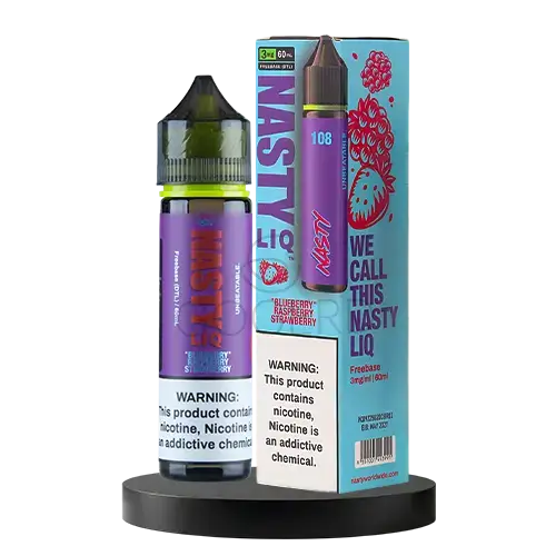 خرید جویس بلوبری تمشک یخ نستی (60میل) NASTY LIQ BLUEBERRY RASPBERRY STRAWBERRY