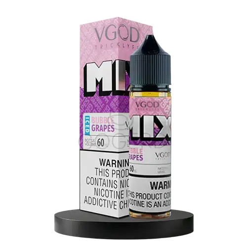 خرید جویس آدامس انگور یخ ویگاد VGOD Iced Bubble Grapes - Mix - 60ml