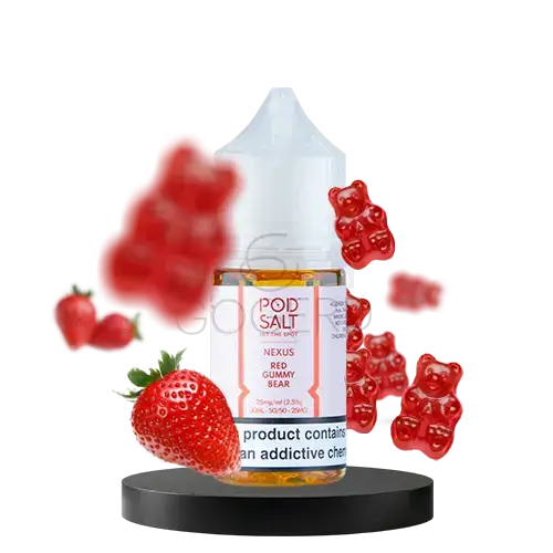 خرید سالت پاستیل توت فرنگی یخ پاد سالت Pod Salt Red Gummy Bear Ice - Nexus - 30ml
