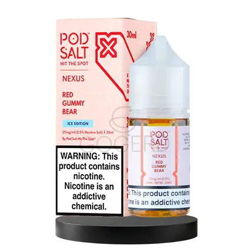 خرید سالت پاستیل توت فرنگی یخ پاد سالت Pod Salt Red Gummy Bear Ice - Nexus - 30ml