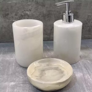 ست سرویس بهداشتی سه تکه سنگ مرمر