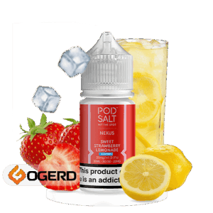 سالت توت‌فرنگی لیموناد یخ پاد سالت (30میل) Pod Salt Nexus Sweet Strawberry Lemonade Ice
